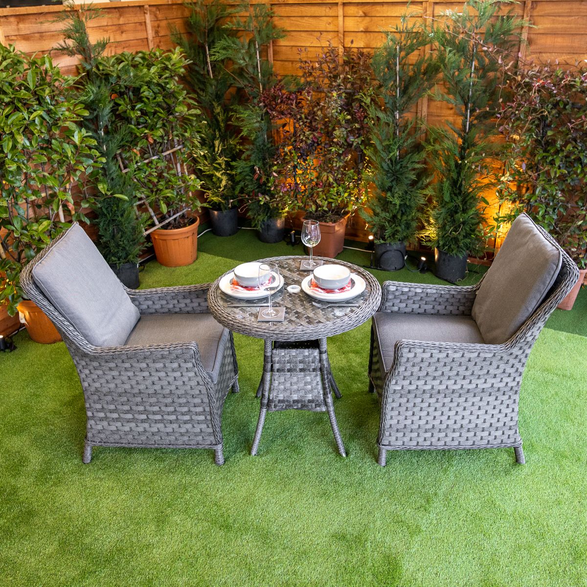 Rattan Serena Paris Round Bistro Set