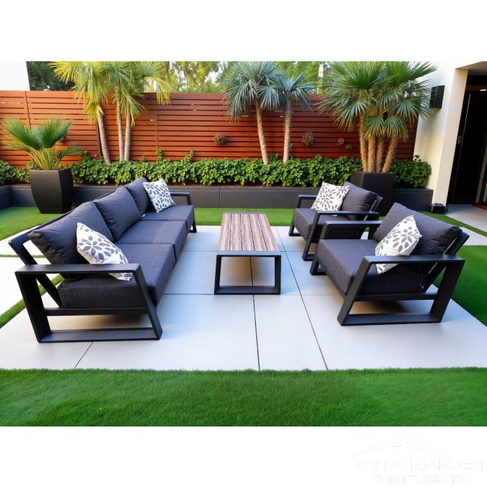 Aluminium Europa 3 Seat 4 Piece Sofa Set