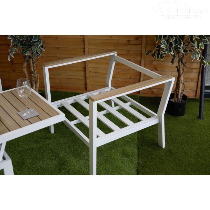 Fiona - Aluminium Rectangular Rising Table Sofa Set
