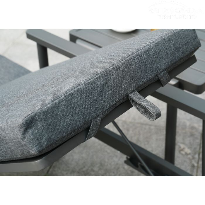 Brabazon Aluminium Sun Lounger with Side Table