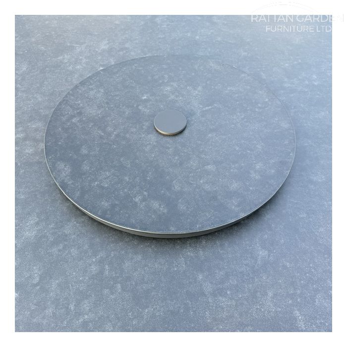 Aluminium Sebastian 180cm 6 Seat Oval Dining Table Set with Grey Ceramic Glass Table Top