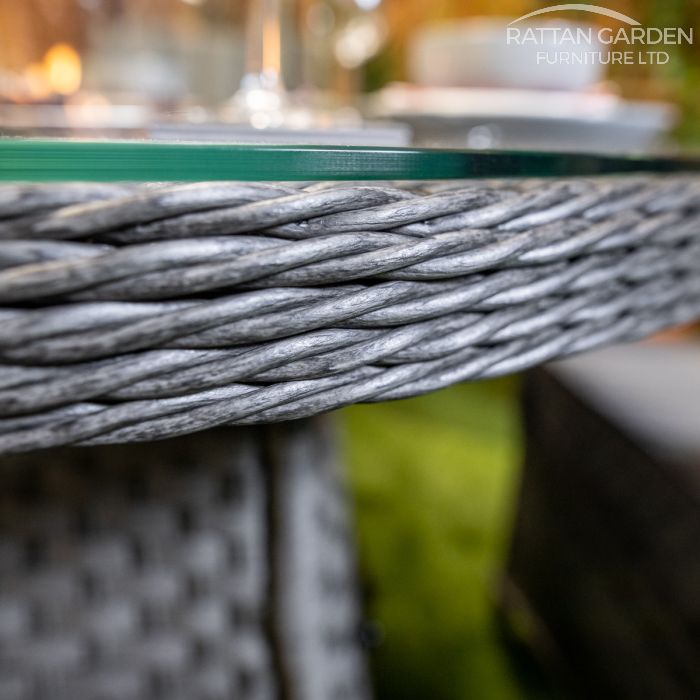 Rattan Serena Tokyo Round 4 Seat Fire Pit Set