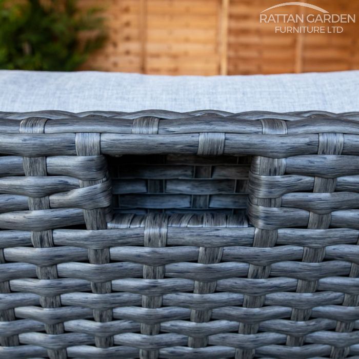 Platinum Madison Rattan Corner Dining Set With Fire Pit