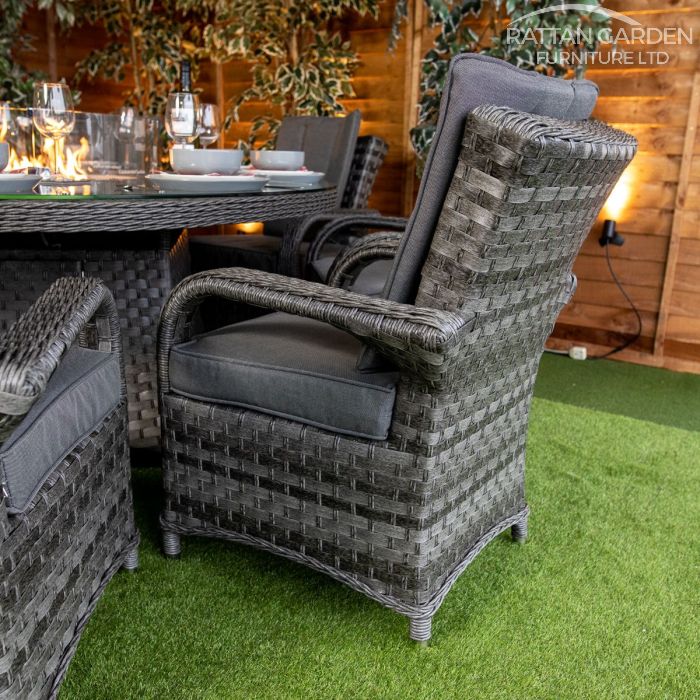 Rattan Serena Tokyo 8 Seat Fire Pit With 165cm Round Table