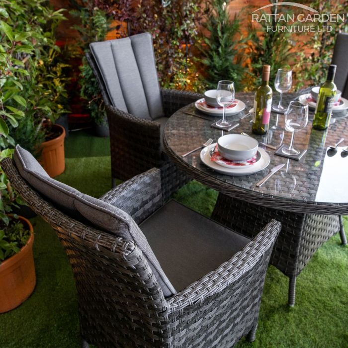 Rattan Serena Atlanta Round 4 Seat Dining Set