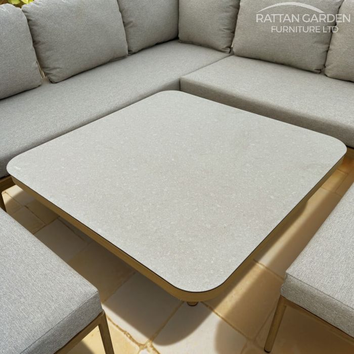 Genoa Rope Corner Garden Sofa With rising table