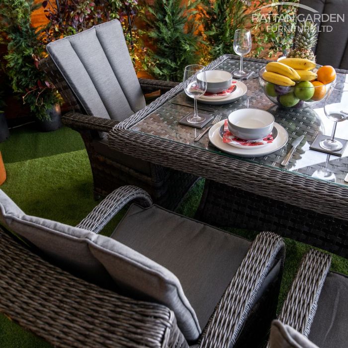 Rattan Serena Tokyo Rectangular 6 Seat Dining Set