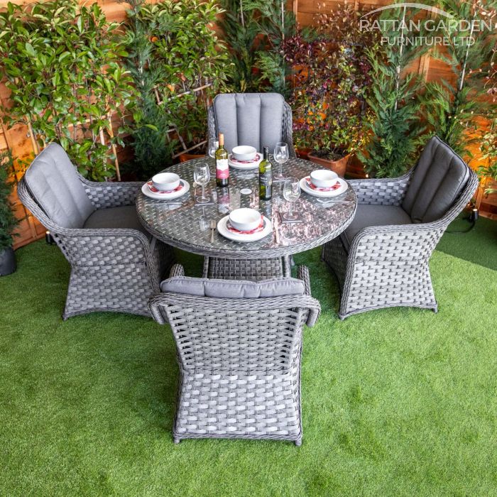 Rattan Serena Vienna Round 4 Seat Dining Set