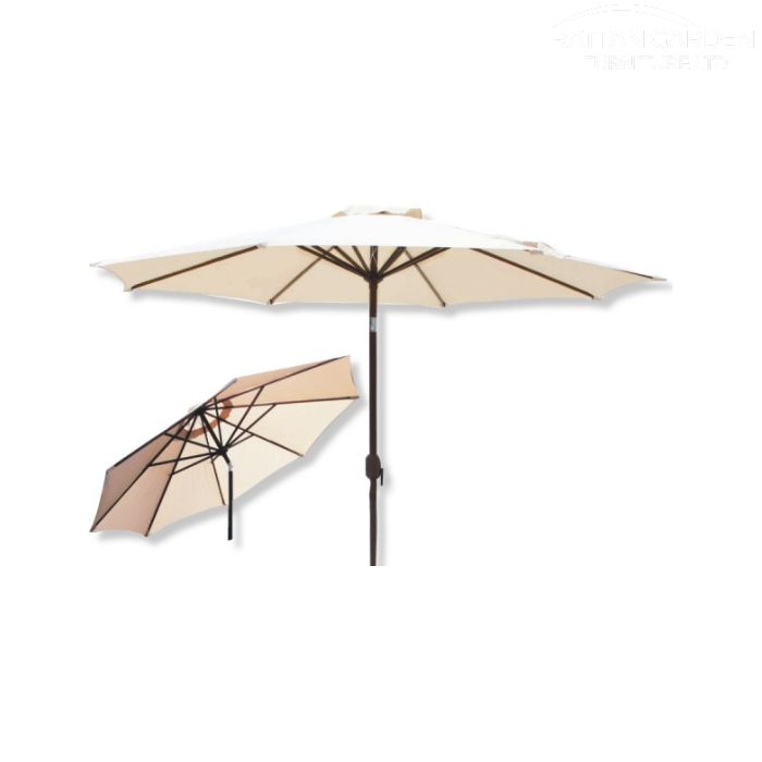 Shanghai 3m Round Crank Parasol in Cream