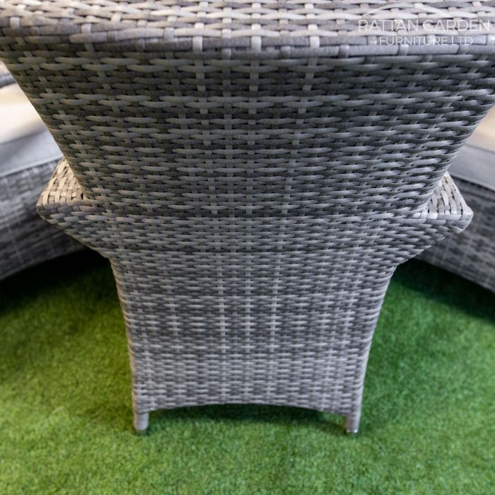 Rattan Champagne Tokyo 8 Seat Fire Pit With 165cm Round Table