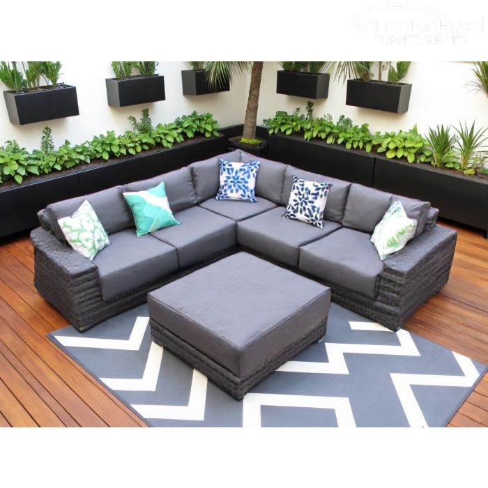 Prague Serena Rattan Corner Sofa Set