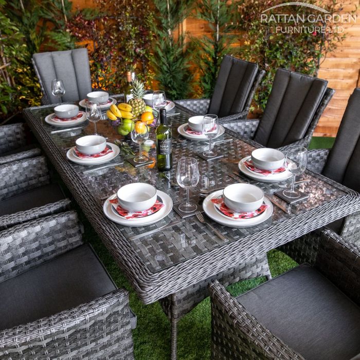 Rattan Serena Atlanta Rectangular 8 Seat Dining Set