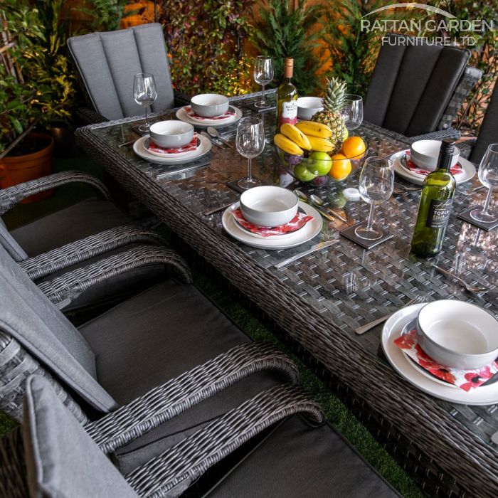Rattan Serena Tokyo Rectangular 8 Seat Dining Set