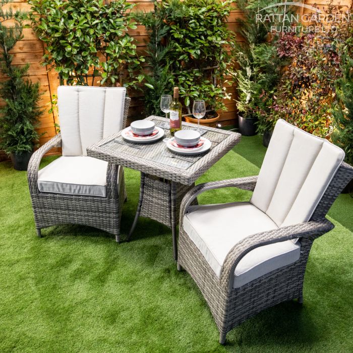 Rattan Champagne Tokyo Square Bistro Set