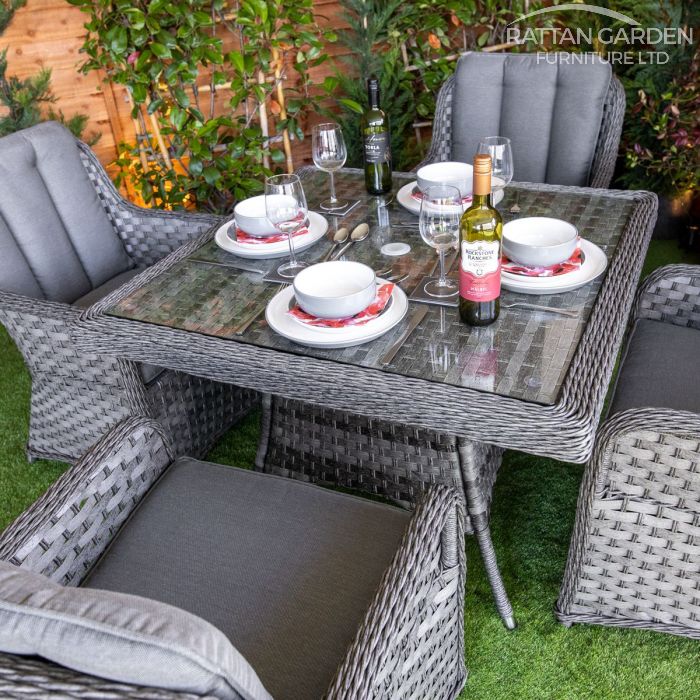 Rattan Serena Vienna Square 4 Seat Dining Set