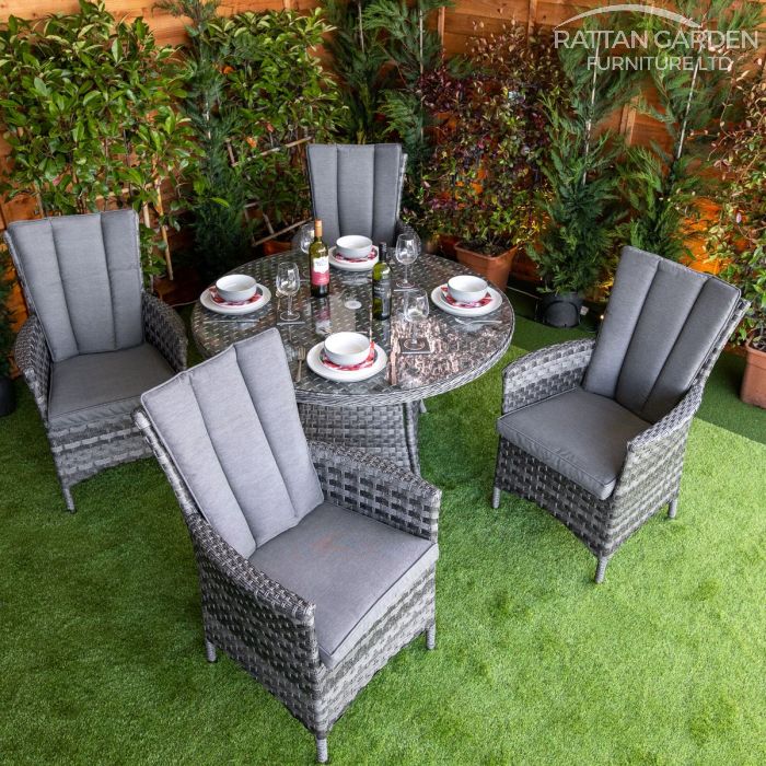 Rattan Serena Atlanta Round 4 Seat Dining Set