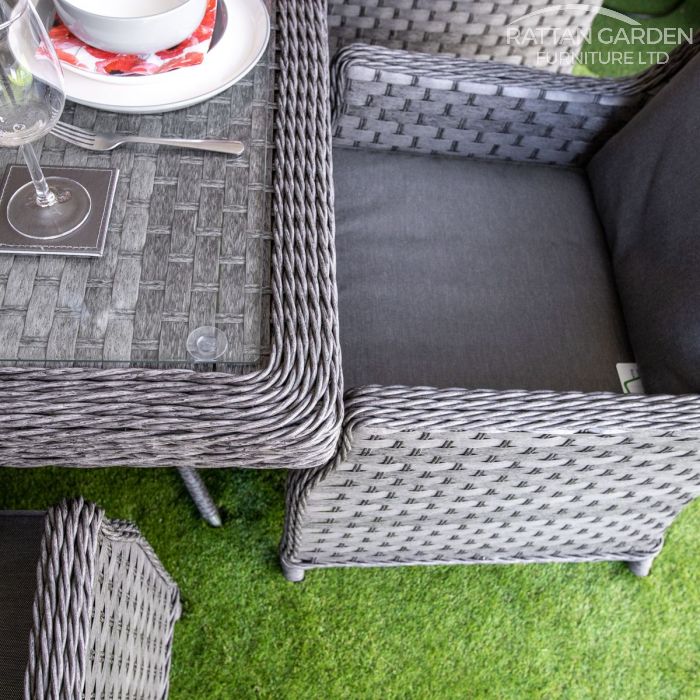 Rattan Serena Paris Rectangular 6 Seat Dining Set
