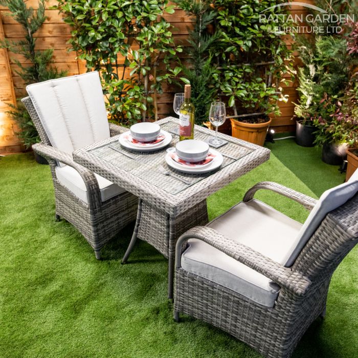 Rattan Champagne Tokyo Square Bistro Set