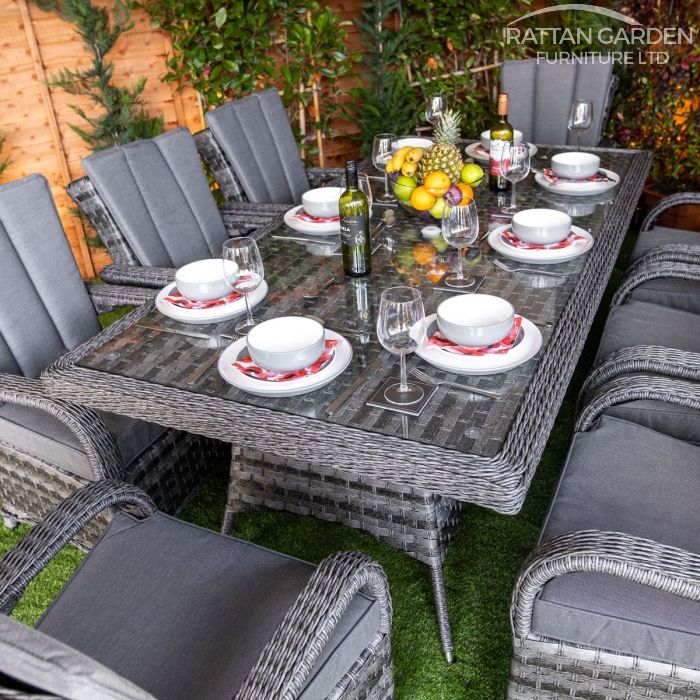 Rattan Serena Tokyo Rectangular 8 Seat Dining Set