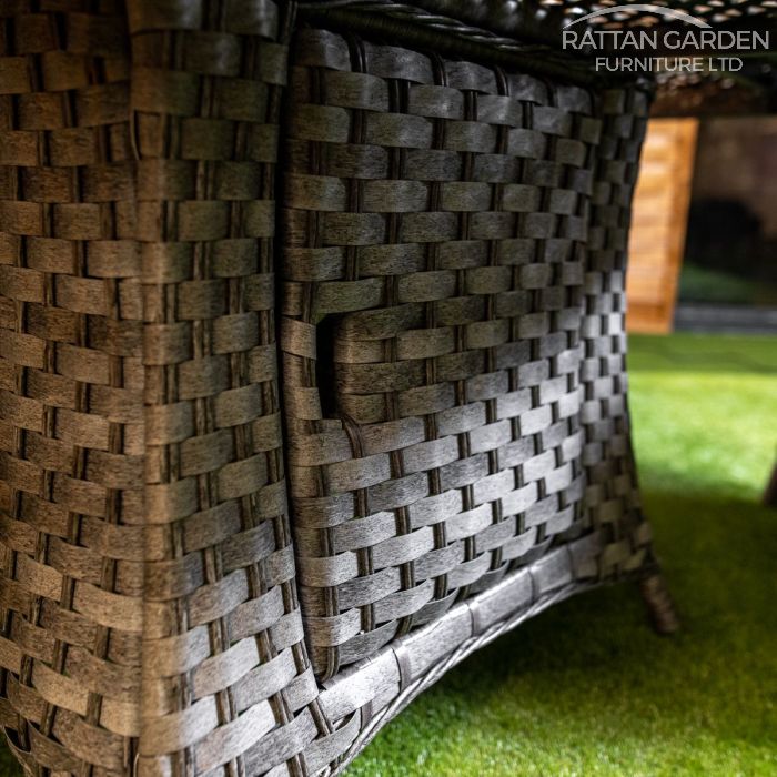 Rattan Serena Paris Round 6 Seat Fire Pit Set
