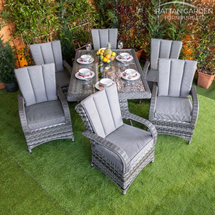 Rattan Serena Tokyo Rectangular 6 Seat Dining Set
