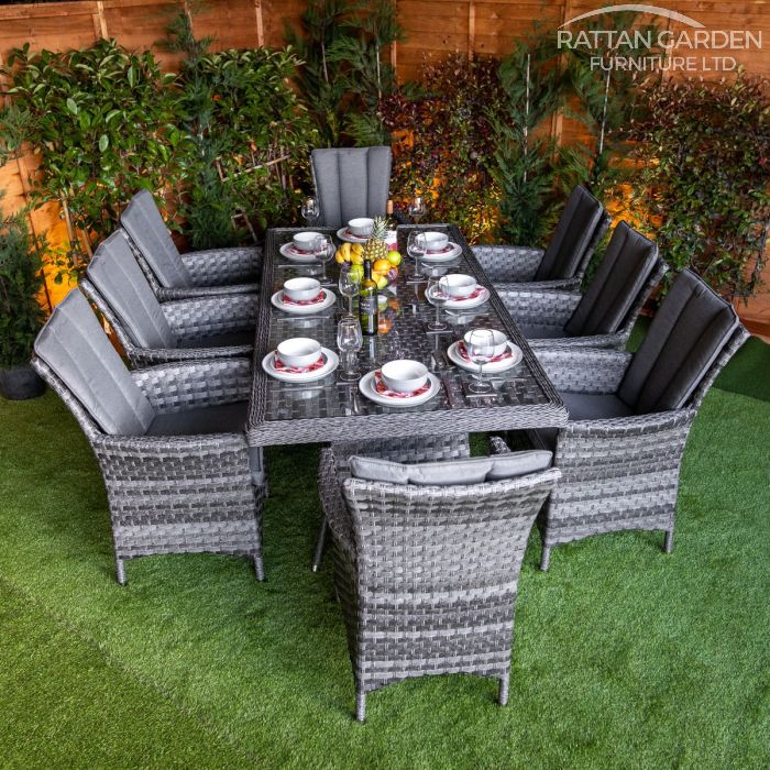 Rattan Serena Atlanta Rectangular 8 Seat Dining Set
