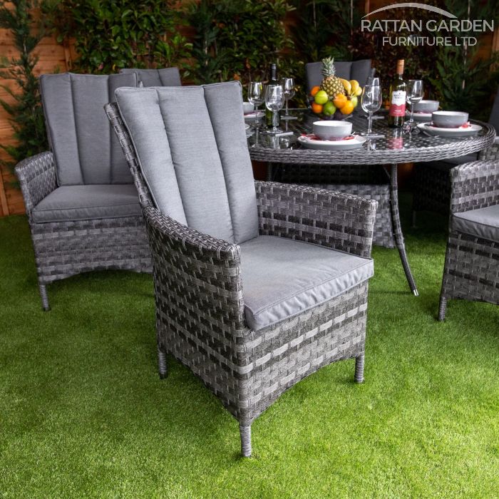 Rattan Serena Atlanta Round 6 Seat Dining Set