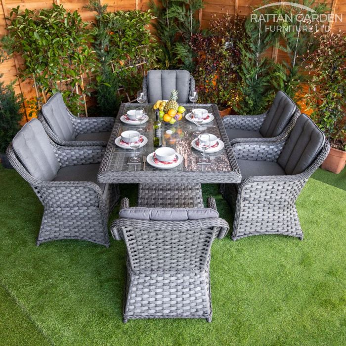 Rattan Serena Vienna Rectangular 6 Seat Dining Set