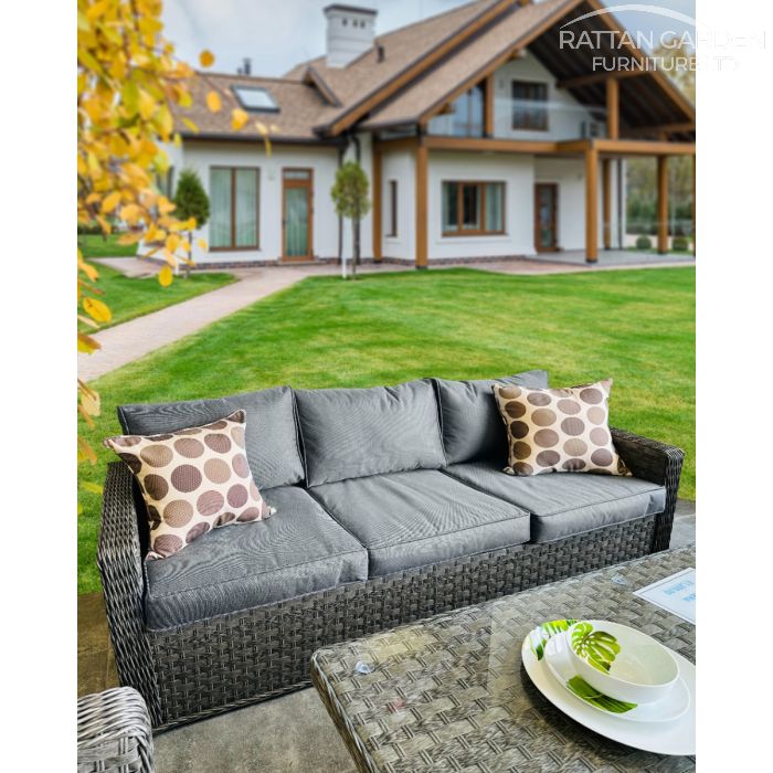 Serena Chichester 5 Seat 6 Piece Rising Table Rattan Sofa Set