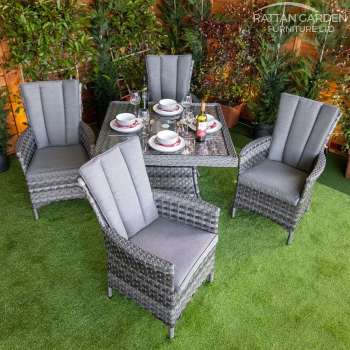 Serena Atlanta Square 4 Seat Rattan Dining Set