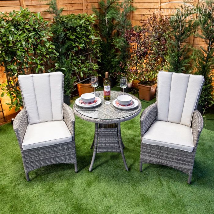 Rattan Champagne Vienna Square Bistro Set
