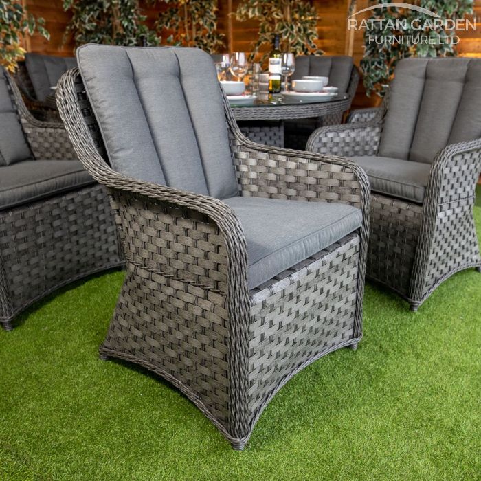 Rattan Serena Vienna 8 Seat Fire Pit With 165cm Round Table