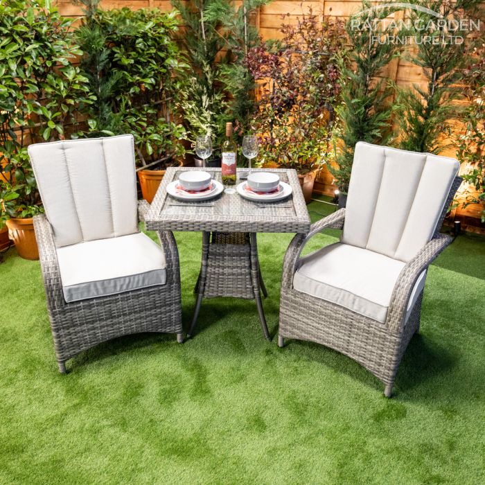 Rattan Champagne Tokyo Square Bistro Set