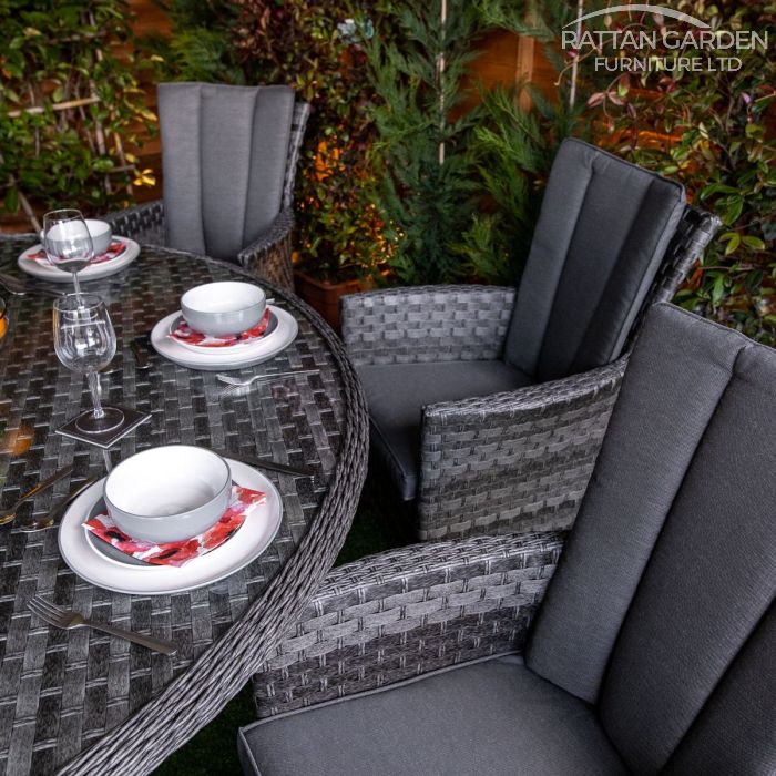 Rattan Serena Atlanta Round 8 Seat Dining Set