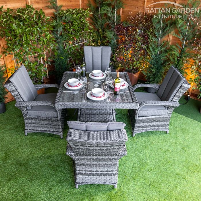 Rattan Serena Tokyo Square 4 Seat Dining Set