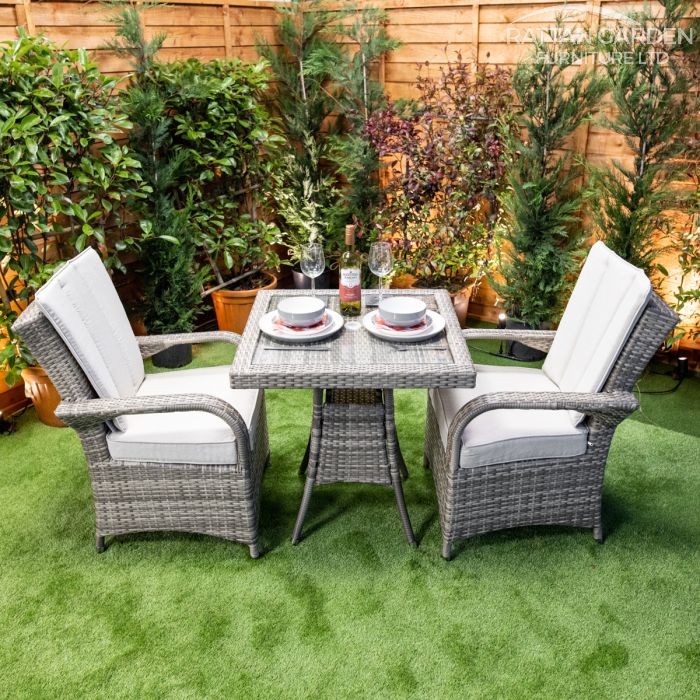 Rattan Champagne Tokyo Square Bistro Set