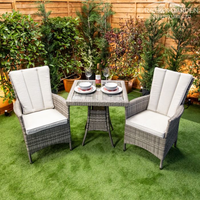 Rattan Champagne Atlanta Square Bistro Set