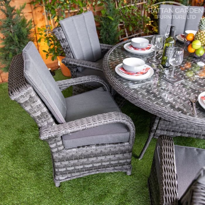 Rattan Serena Tokyo Round 6 Seat Dining Set