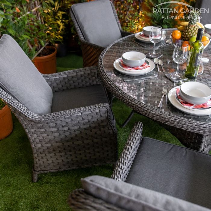 Rattan Serena Paris Round 6 Seat Dining Set
