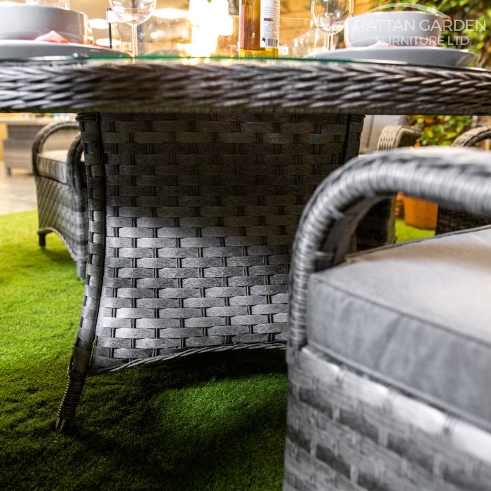 Rattan Serena Tokyo Round 6 Seat Fire Pit Set