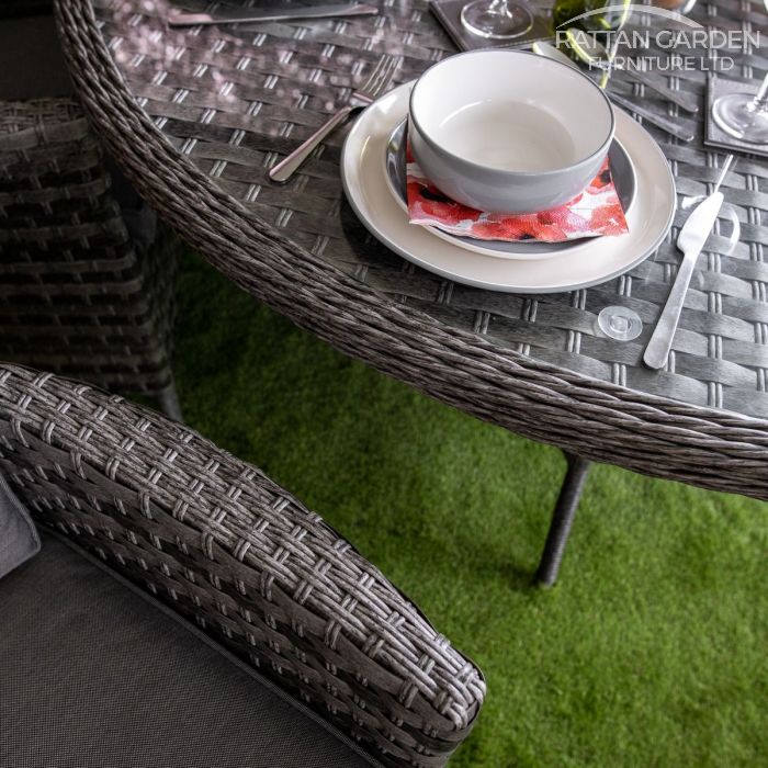 Rattan Serena Atlanta Round 6 Seat Dining Set