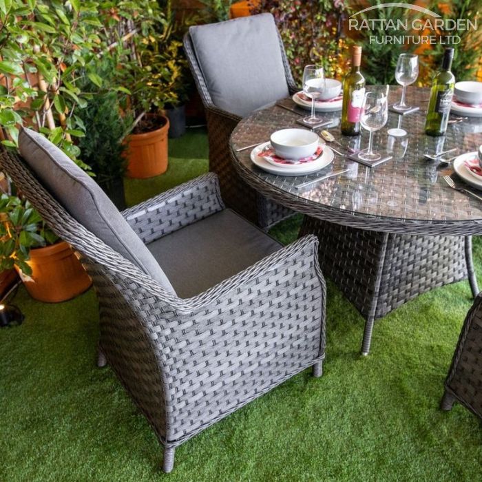 Rattan Serena Paris Round 4 Seat Dining Set