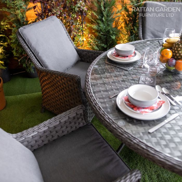Rattan Serena Paris Round 6 Seat Dining Set