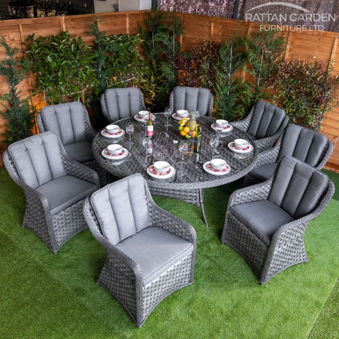 Rattan Serena Vienna Round 8 Seat Dining Set
