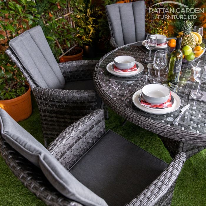 Rattan Serena Atlanta Round 6 Seat Dining Set