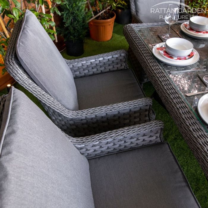 Rattan Serena Paris Rectangular 6 Seat Dining Set