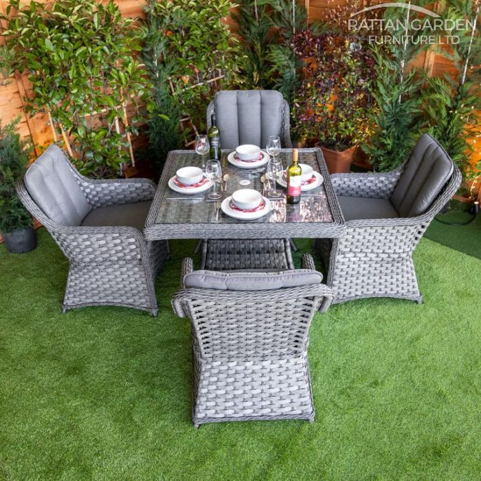 Rattan Serena Vienna Square 4 Seat Dining Set