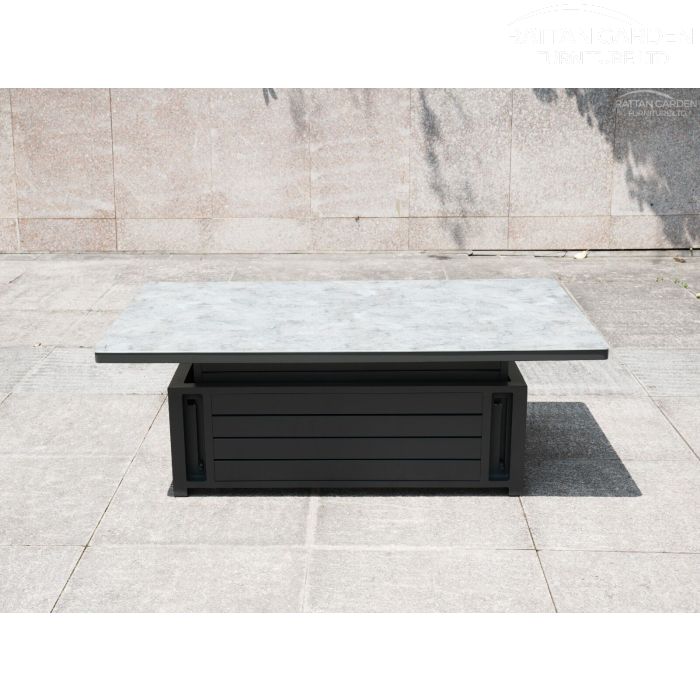 Deluxe Brabazon Aluminium 9 Seat Extra Large Corner Dining Set with Rising Table