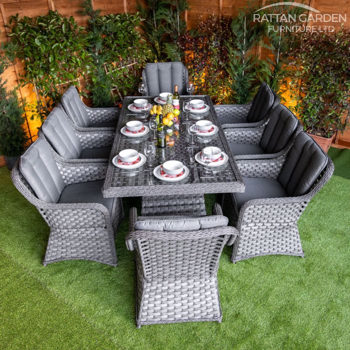 Rattan Serena Vienna Rectangular 8 Seat Dining Set