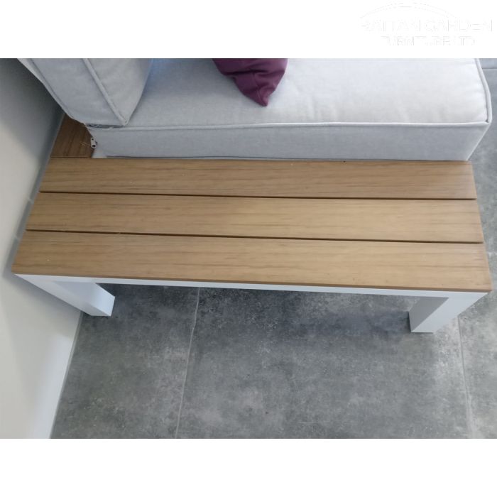 Java Aluminium Bench rattan Dining Set